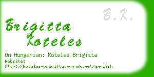 brigitta koteles business card