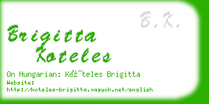 brigitta koteles business card